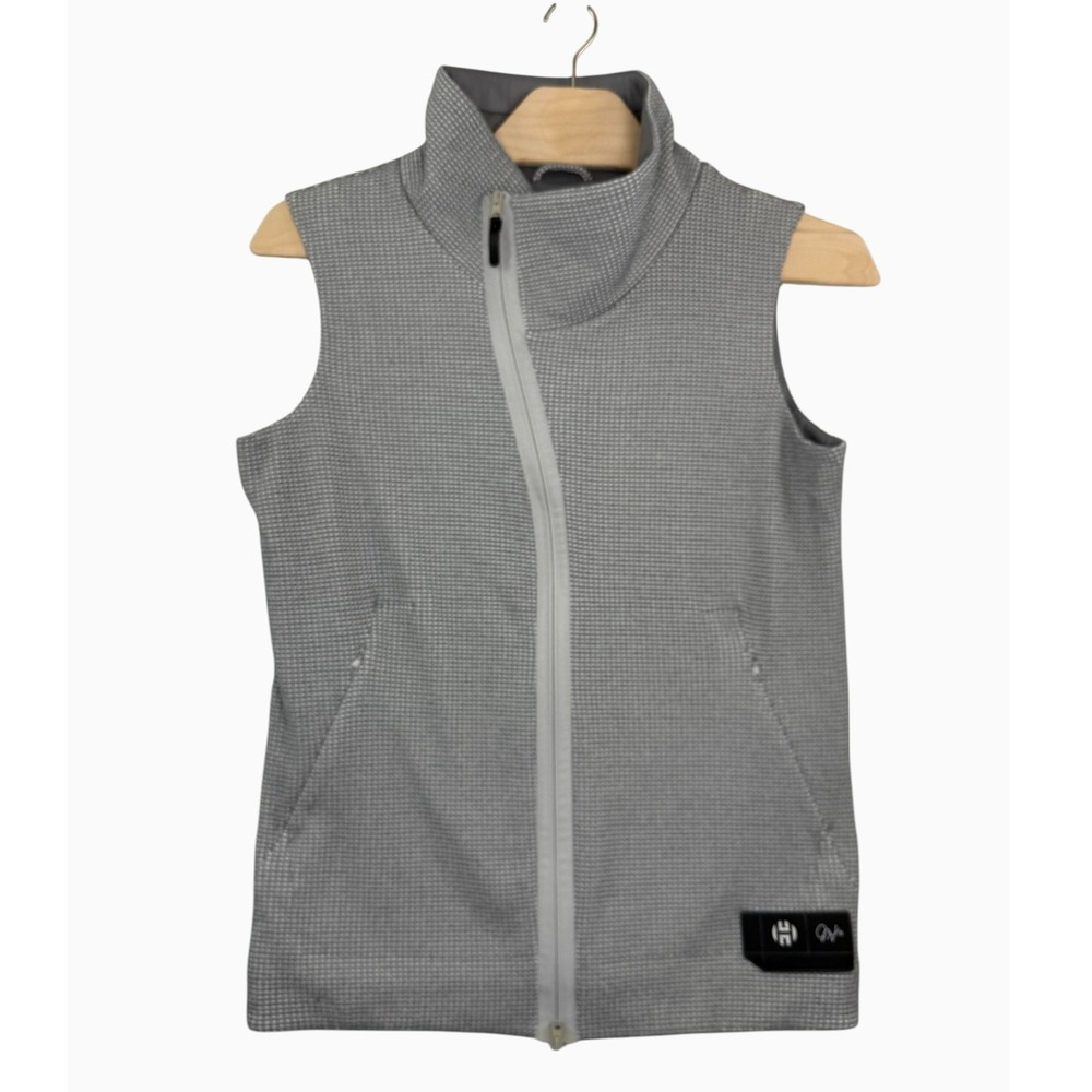 adidas James Harden Men's L Gray Textured Full Zip Basketball Vest Harden